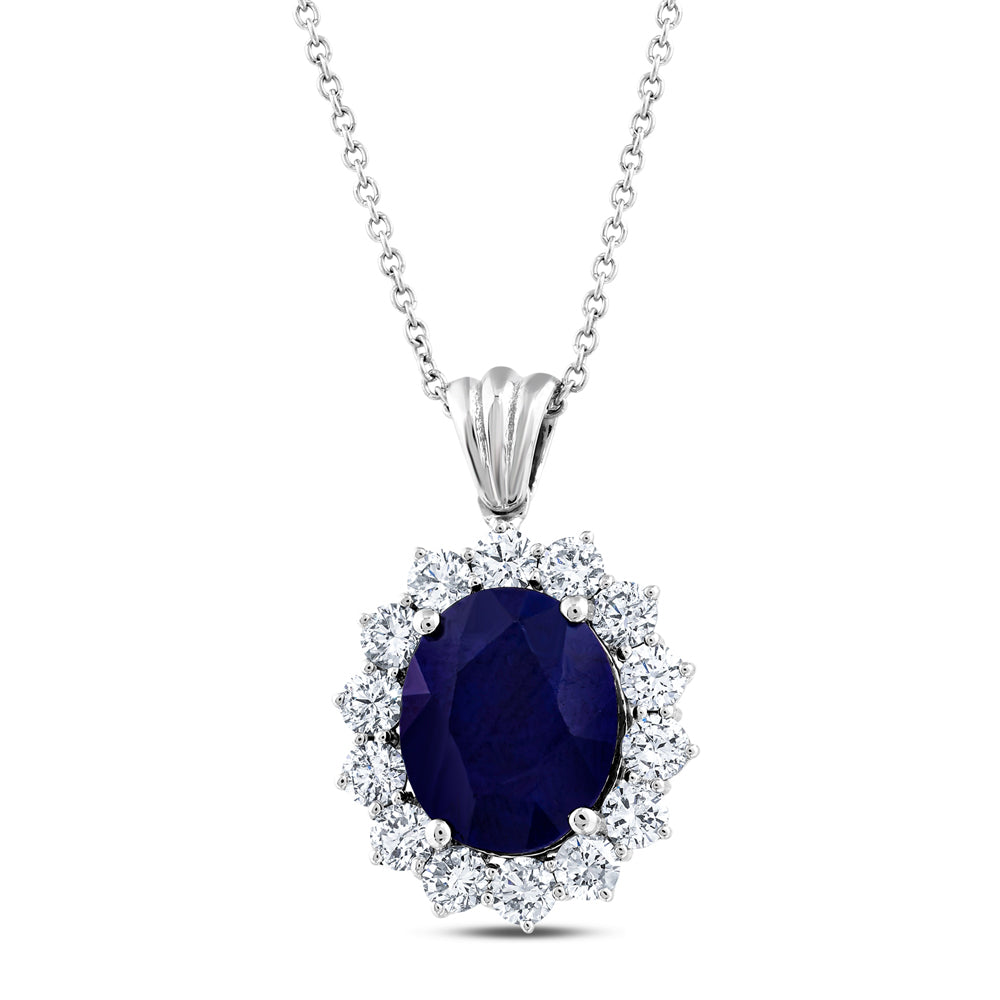 6.14 Karat Safir Pırlanta Kolye