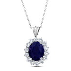 6.14 Karat Safir Pırlanta Kolye