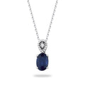 0.44 Karat Safir Diamante Collana