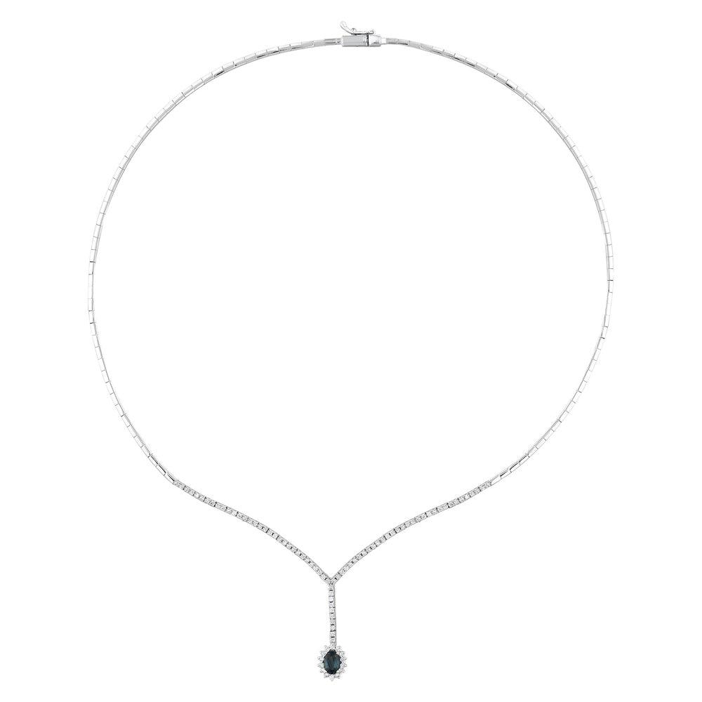 1.39 Karat Voeu Safir Diamante Gerdanlık