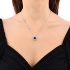 3.64 Karat Safir Pırlanta Kolye