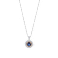 0.54 Karat Laranj Safir Diamante Collana