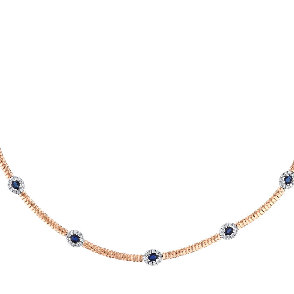 1.37 Karat Safir Pırlanta Kolye