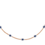 1.73 Karat Damla Safir Diamante Collana