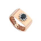 0.54 Karat Safir Diamante Anello