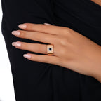 0.54 Karat Safir Diamante Anello