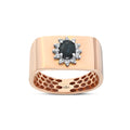 0.54 Karat Safir Diamante Anello