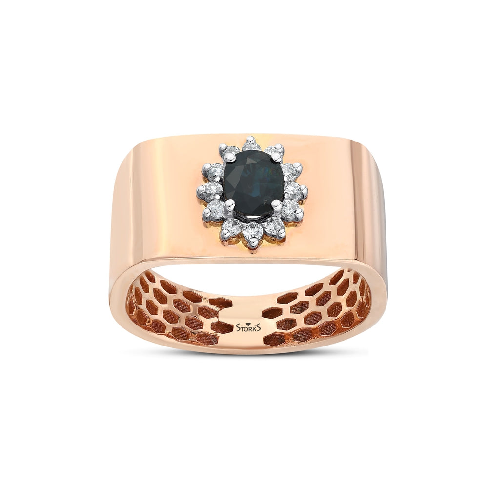 0.54 Karat Safir Pırlanta Yüzük