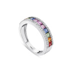 1.38 Karat Rainbow Yarımtur Diamante Anello