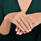 1.38 Karat Rainbow Yarımtur Diamante Anello