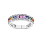 1.38 Karat Rainbow Yarımtur Diamante Anello