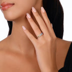 1.39 Karat Rainbow Yarımtur Diamante Anello
