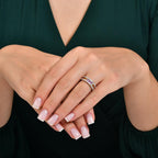 1.39 Karat Rainbow Yarımtur Diamante Anello