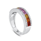 1.39 Karat Rainbow Yarımtur Diamante Anello