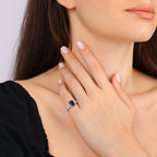 3.65 Karat Dahlia Safir Pırlanta Yüzük