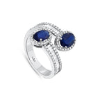 2.62 Karat Dahlia Safir Diamante Anello