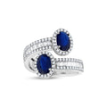 2.62 Karat Dahlia Safir Diamante Anello