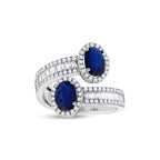 2.62 Karat Dahlia Safir Diamante Anello