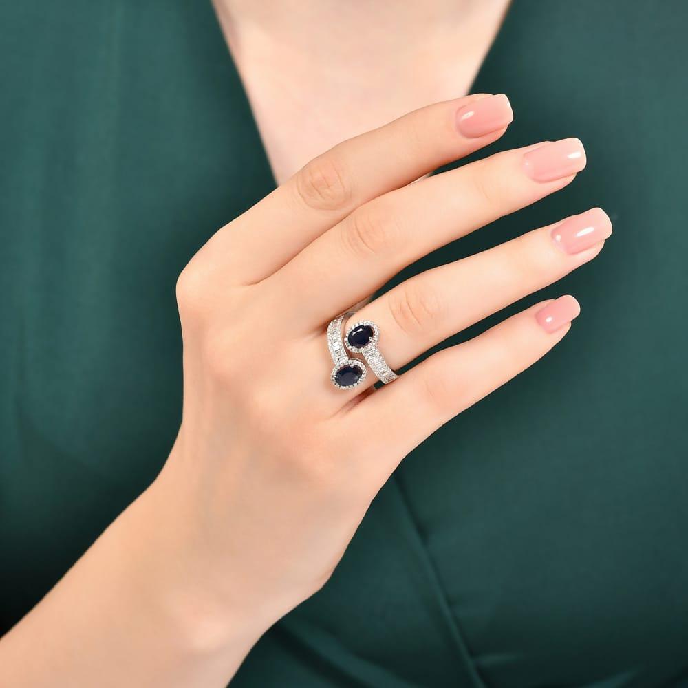 2.62 Karat Dahlia Safir Pırlanta Yüzük