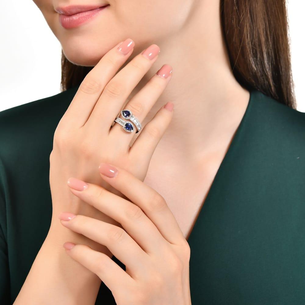 2.60 Karat Sloane Safir Pırlanta Yüzük