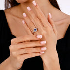 2.16 Karat Talia Safir Diamante Anello
