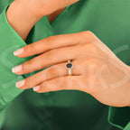 1.15 Karat Safir Diamante Storks Anello