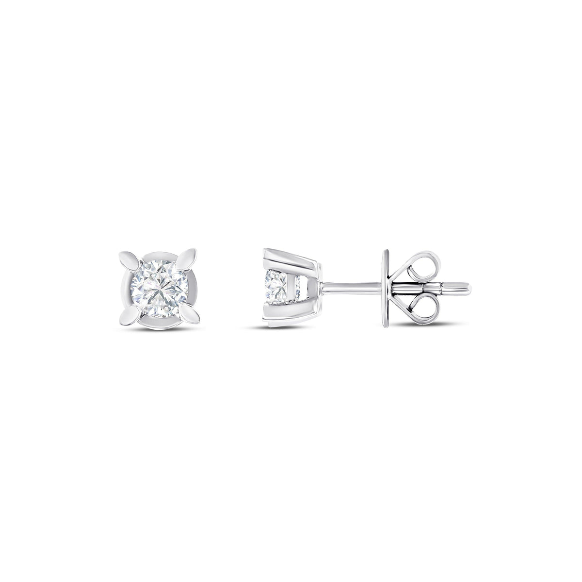 0.41 Karat Leaf Diamante solitario Orecchini