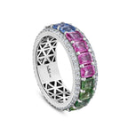 5.94 Karat Rainbow Tamtur Diamante Anello