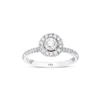 0.66 Karat Swan Diamante Anello