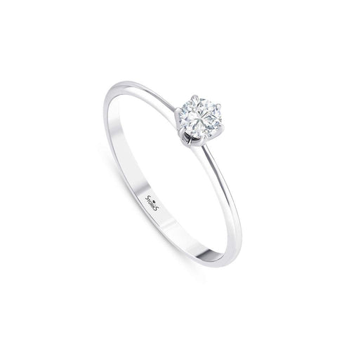 0.20 Karat Petal Tektaş Pırlanta Yüzük
