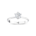 0.50 Karat Petal Solitario Diamante Anello