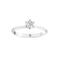 0.30 Karat Petal Solitario Diamante Anello