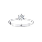 0.30 Karat Petal Solitario Diamante Anello