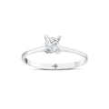 0.20 Karat Leaf Solitario Diamante Anello