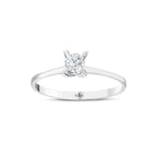 0.20 Karat Leaf Solitario Diamante Anello