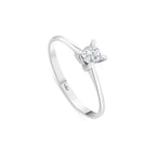 0.20 Karat Leaf Solitario Diamante Anello