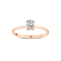 0.31 Karat ovale Solitario Diamante Anello