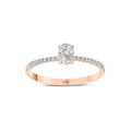0.39 Karat ovale Diamante solitario Anello