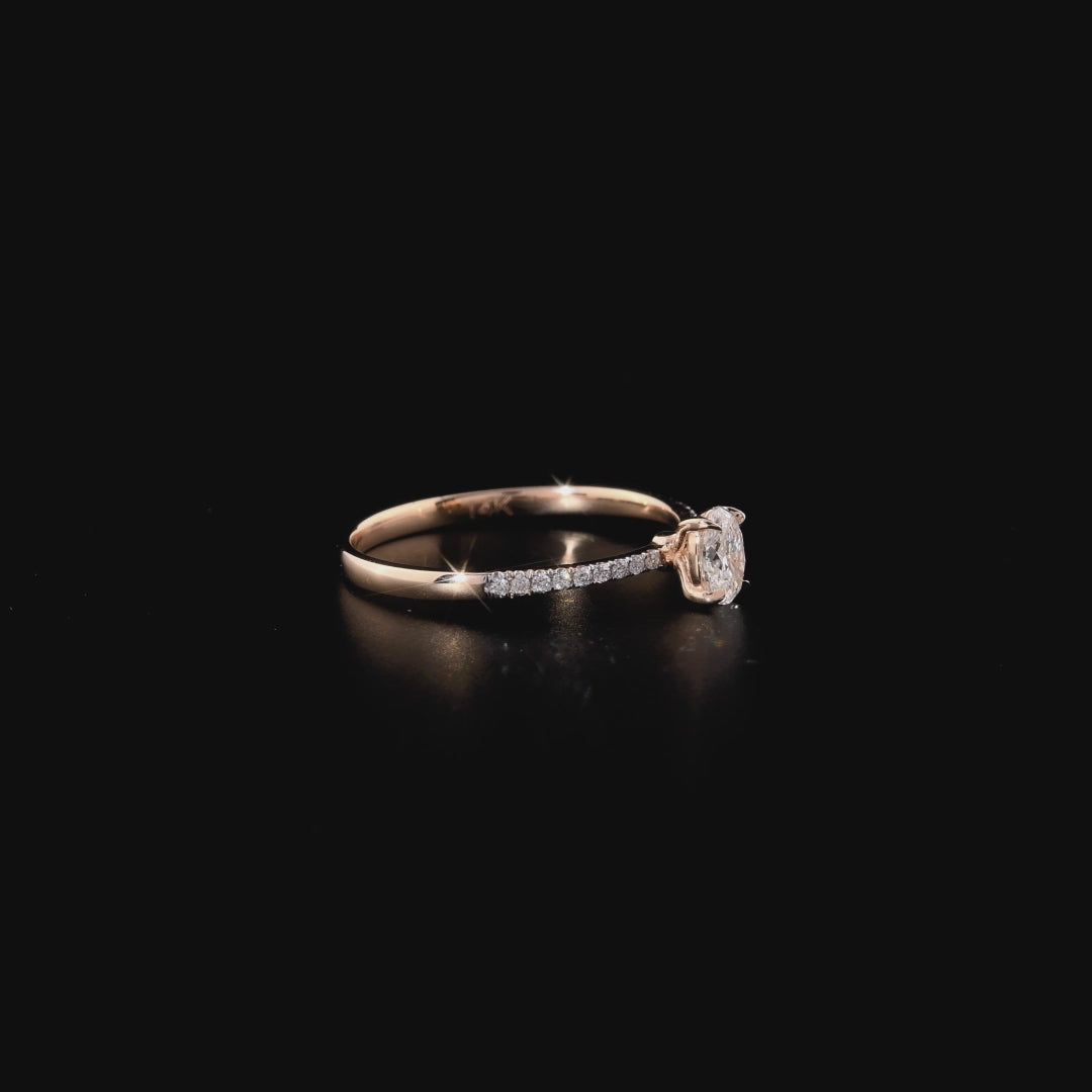 0.38 Karat Oval Pırlanta Tektaş Yüzük