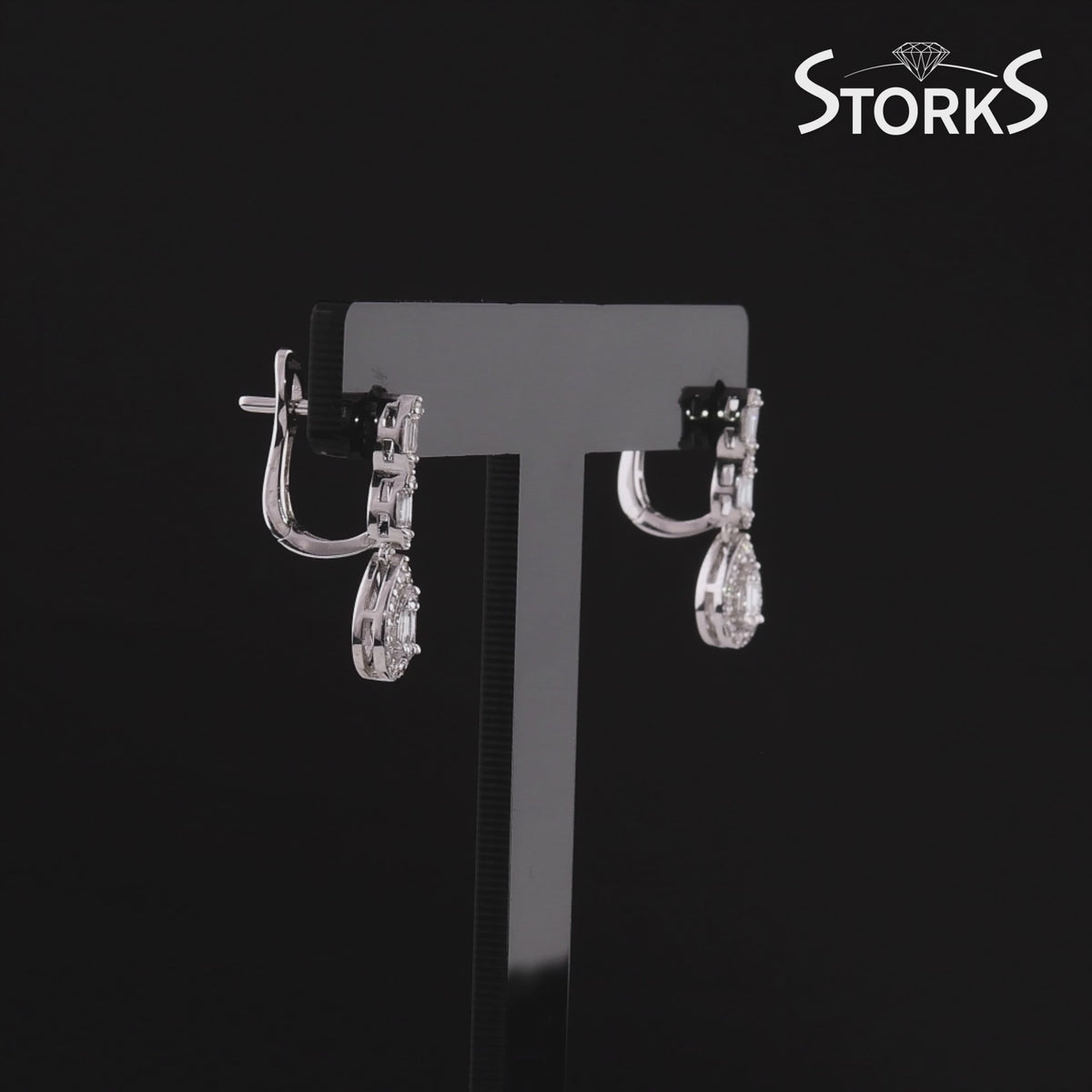 0.43 Karat Wedding Baget Pırlanta Küpe