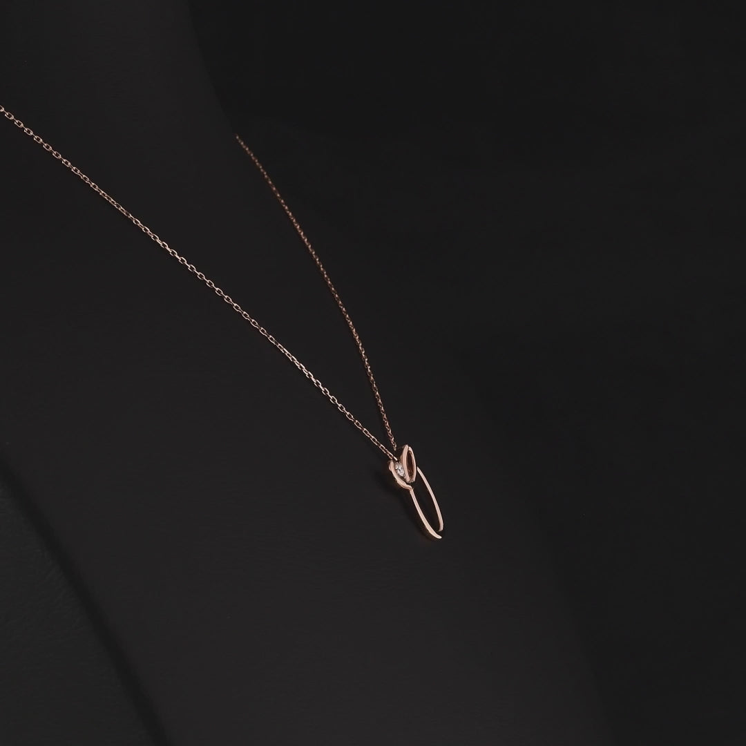 Collana diamante O Harf da 0,03 carati