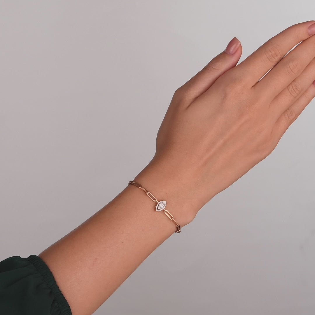0.18 Karat Cherry Baget Pırlanta Bileklik
