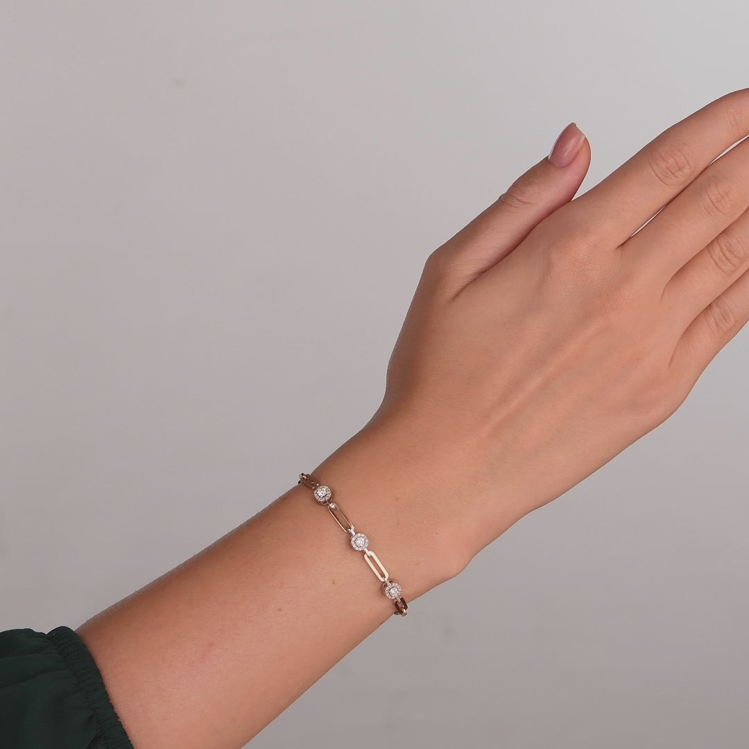 0.18 Karat Cherry Baget Pırlanta Bileklik