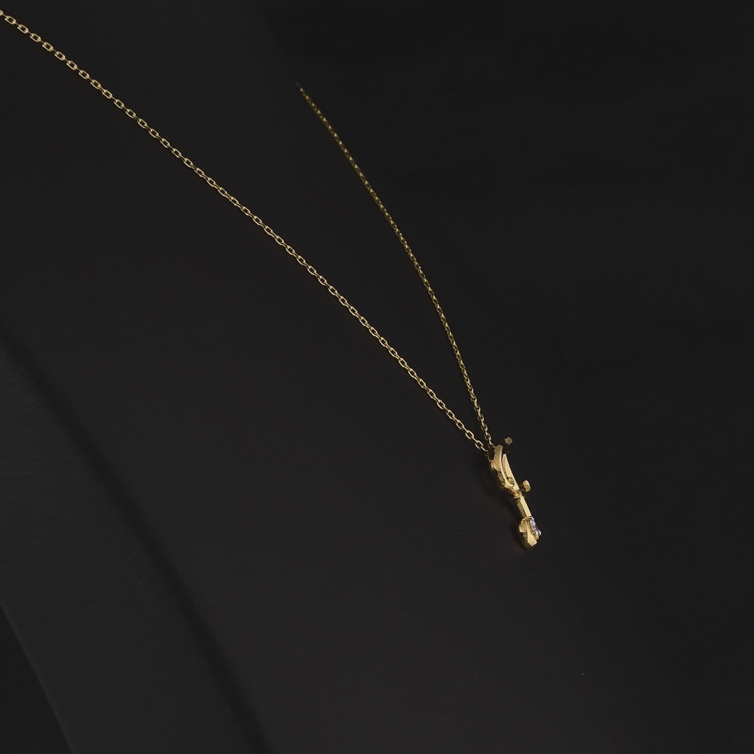 0.03 Karat Pırlanta F Harf Kolye