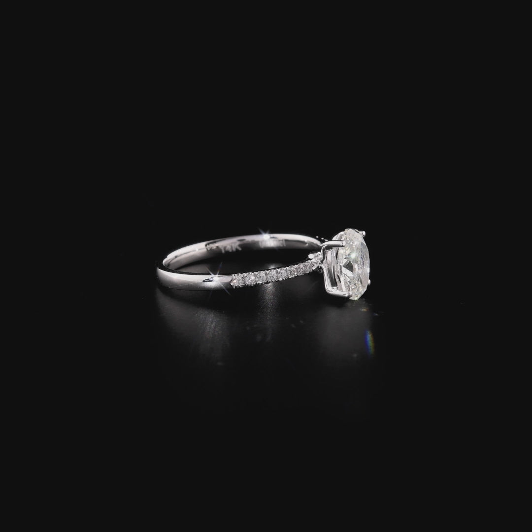 1.09 Karat Oval Pırlanta Tektaş Yüzük