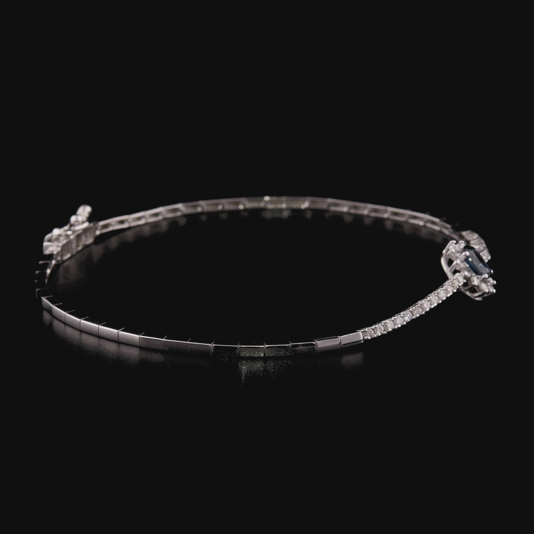 0.63 Karat Safir ve Pırlantalı Voeu Bileklik