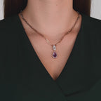 4.84 Karat Cherry Ametist Pırlanta Kolye