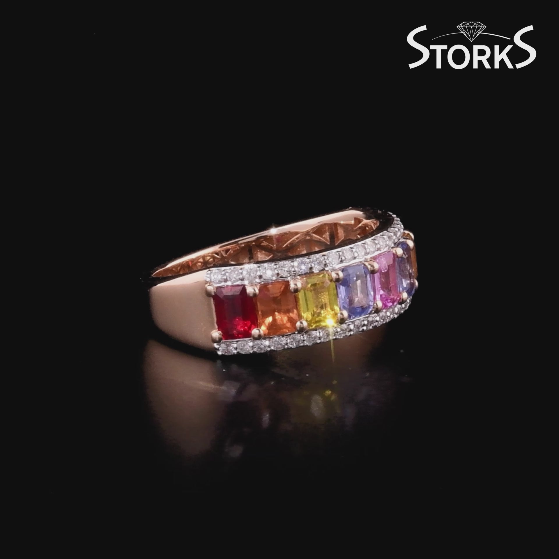 2.68 Karat Rainbow Koleksiyonu Yarımtur Pırlanta Yüzük