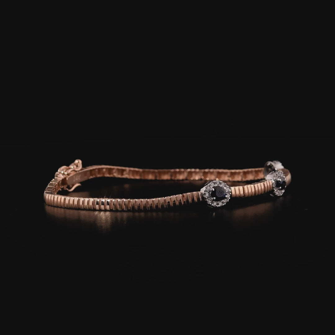 0.86 Karat Safir Pırlanta Bileklik