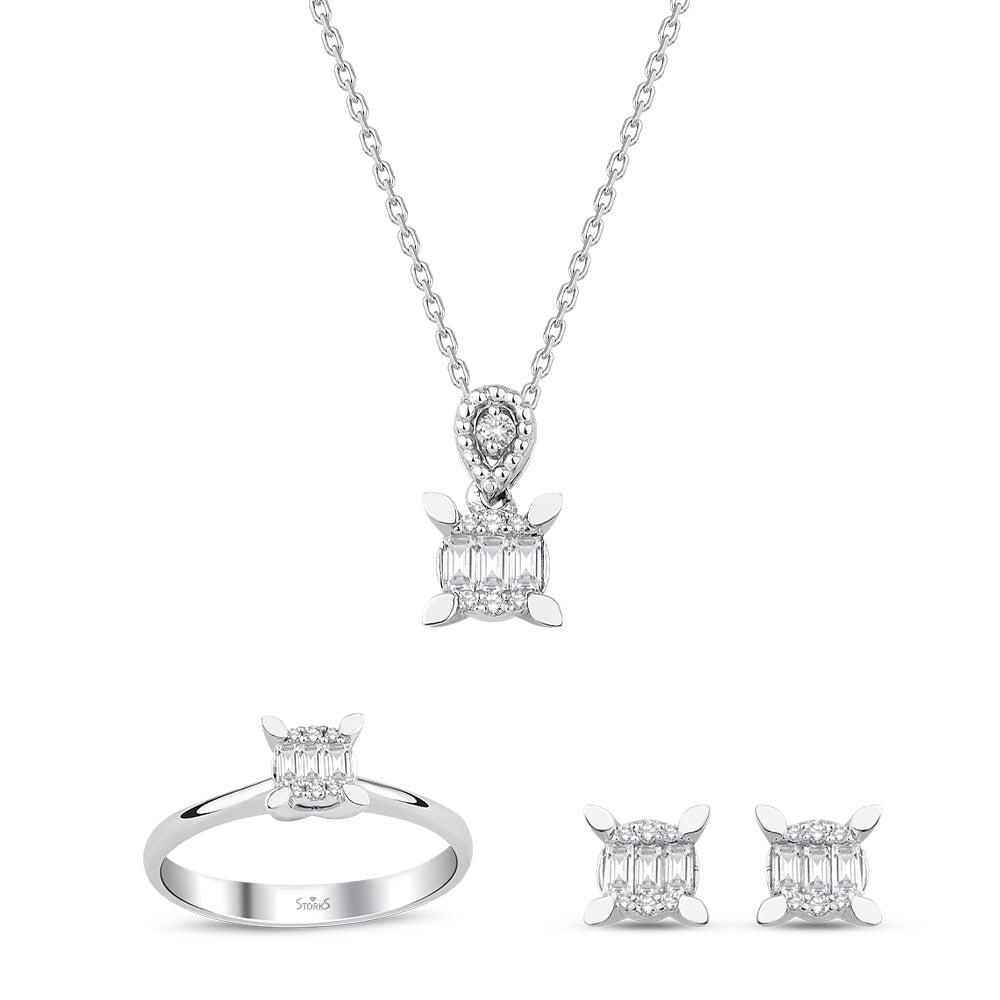 0.36 Karat Ashley Baget Pırlanta Set
